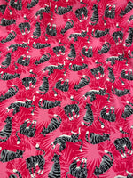 Load image into Gallery viewer, Cats on pink  spandex  Swimsuit clothing craft custom  Fabric by the yard
