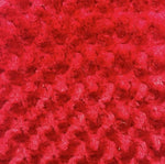 Load image into Gallery viewer, Minky Red Rosebud floral fur soft fabric BY THE YARD 60" Wide
