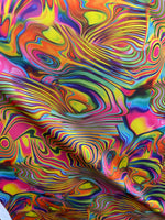 Load image into Gallery viewer, Hologram multi swirl spandex Swimsuit clothing Fabric by the yard
