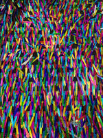 Load image into Gallery viewer, fringe iridescent multicolor sequins on stretch mesh base 2way stretch 58/60" Sold by the YD.
