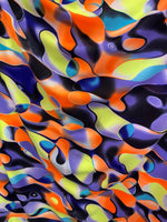 Load image into Gallery viewer, stretch spandex Multi abstract Camouflage  fabric SOLD BY YARD 60 inches wide
