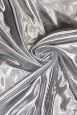 Load image into Gallery viewer, Tissue Lame fabric silver 60” wide
