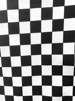 Load image into Gallery viewer, 1"X1" Race Car Finished Line Checkered Board Print Poly Cotton Fabric
