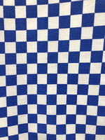 Load image into Gallery viewer, 1"X1" Race Car Finished Line Checkered Board Print Poly Cotton Fabric

