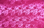 Load image into Gallery viewer, Fuchsia  Jacquard fabric Satin Floral 58" wide per yard
