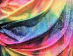 Load image into Gallery viewer, Stretch Tie Dye with Foil rain on Nylon Spandex, sold by the yard

