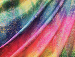 Load image into Gallery viewer, Stretch Tie Dye with Foil rain on Nylon Spandex, sold by the yard
