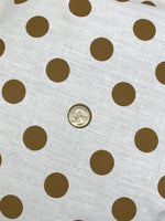 Load image into Gallery viewer, Poly cotton Quarter Size Polka Dots Fabric Print, 60" Wide
