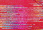 Load image into Gallery viewer, Stretch spandex, Red mini square lines  fabric. Great for Dancewear, costumes, leggings. Sold by the Yard.
