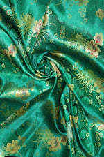 Load image into Gallery viewer, Chinese Satin Flower &amp; Medallion  Brocade  45" wide per yard
