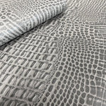 Load image into Gallery viewer, Marine Gator, charcoal  Upholstery Vinyl Fabric - Sold By The Yard - 54"
