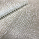 Load image into Gallery viewer, Vinyl faux leather/ Beige Marine Gator Upholstery Crafting Outdoor-  Sold By The Yard - 54"
