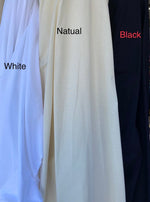 Load image into Gallery viewer, Light Weight Muslin Fabric By the Yard, Natural, White, Black, 100% Cotton 60" Wide
