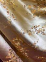 Load image into Gallery viewer, Plum Blossom Satin Brocade Fabric – 45” Asian Floral Jacquard, Costume &amp; Dressmaking Fabric
