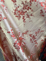Load image into Gallery viewer, Plum Blossom Satin Brocade Fabric – 45” Asian Floral Jacquard, Costume &amp; Dressmaking Fabric

