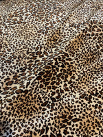 Load image into Gallery viewer, Black/Brown Leopard dance stretch velvet 58" wide  Sportswear Athletic yoga pants

