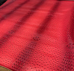 Load image into Gallery viewer, Vinyl faux leather Red mutant ostrich Marine grade UV resistance waterproof Fabric
