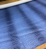 Load image into Gallery viewer, Vinyl faux leather Denim blue mutant ostrich Marine grade UV resistance waterproof Fabric
