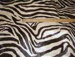 Load image into Gallery viewer, Faux vinyl leather  Zebra Vinyl Black and White  upholstery fabric per yard 56" wide
