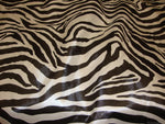 Load image into Gallery viewer, Faux vinyl leather  Zebra Vinyl Black and White  upholstery fabric per yard 56" wide
