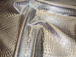 Load image into Gallery viewer, Silver Crocodile embossed Faux vinyl Upholstery vinyl 54” wide
