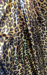 Load image into Gallery viewer, Black  leopard on gold Nylon Spandex  dance swimsuits stretch 58" wide  Sportswear
