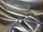 Load image into Gallery viewer, Vinyl Faux Leather Silver meatllic Ostrich Upholstery fabric per yard 54" Wide
