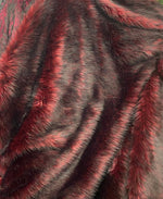 Load image into Gallery viewer, Burgundy Husky  faux Synthetic Fur upholstery Fabric by the yard 60" wide
