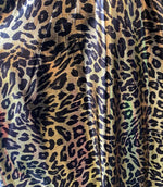 Load image into Gallery viewer, Black  leopard on gold Nylon Spandex  dance swimsuits stretch 58" wide  Sportswear
