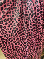 Load image into Gallery viewer, Pink with circle leopard Nylon SPandex  dance swimsuits 4 way stretch 58" wide  Sportswear, Athletic
