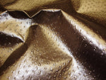 Load image into Gallery viewer, Vinyl faux leather Penny Metallic Ostrich Upholstery fabric per yard
