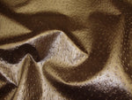Load image into Gallery viewer, Vinyl faux leather Penny Metallic Ostrich Upholstery fabric per yard
