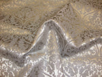 Load image into Gallery viewer, Vinyl faux fake leather Silver Parisian Embossed Damask upholstery Drapery sofa chair pillow  home fabric per yard 54" wide
