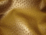 Load image into Gallery viewer, Vinyl faux Gold  Metallic Ostrich Upholstery Vinyl fabric per yard
