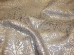 Load image into Gallery viewer, Vinyl faux fake leather Silver Parisian Embossed Damask upholstery Drapery sofa chair pillow  home fabric per yard 54" wide

