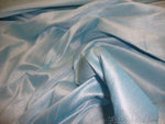 Load image into Gallery viewer, Baby Blue Shantung Dupioni Faux Silk – Two-Tone Polyester Fabric for Drapery,  Sewing &amp; crafts 54” wide
