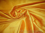 Load image into Gallery viewer, Honey Gold Shantung Dupioni Faux Silk two tone fabric BY THE YARD 54" wide
