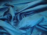 Load image into Gallery viewer, Teal  Shantung Dupioni Faux Silk fabric per yard
