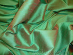 Load image into Gallery viewer, Pine Shantung Dupioni Faux Silk fabric by the yard 58" Wide dress pillow tables
