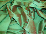 Load image into Gallery viewer, Pine Shantung Dupioni Faux Silk fabric by the yard 58" Wide dress pillow tables
