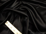 Load image into Gallery viewer, Black Bridal Satin fabric per yard 60” wide
