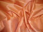 Load image into Gallery viewer, Cantaloupe Shantung Dupioni Faux Silk two tone fabric BY THE YARD 54" wide
