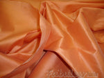 Load image into Gallery viewer, Cantaloupe Shantung Dupioni Faux Silk two tone fabric BY THE YARD 54" wide
