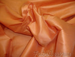 Load image into Gallery viewer, Cantaloupe Shantung Dupioni Faux Silk two tone fabric BY THE YARD 54" wide
