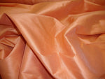 Load image into Gallery viewer, Cantaloupe Shantung Dupioni Faux Silk two tone fabric BY THE YARD 54" wide
