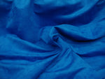 Load image into Gallery viewer, Royal blue micro faux suede upholstery fabric BY THE YARD 58" Wide No Stretch
