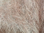 Load image into Gallery viewer, Blush feather tinsel on mesh fabric per yard 60" wide
