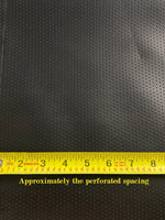 Load image into Gallery viewer, vinyls Faux Leather , Black Semi Perforated commercial marine grade upholstery  fabric per yard ROLLED
