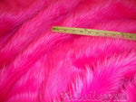 Load image into Gallery viewer, Fuchsia  shaggy faux fur  fabric by the yard upholstery custome 60" Wide
