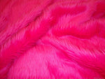 Load image into Gallery viewer, Fuchsia  shaggy faux fur  fabric by the yard upholstery custome 60" Wide
